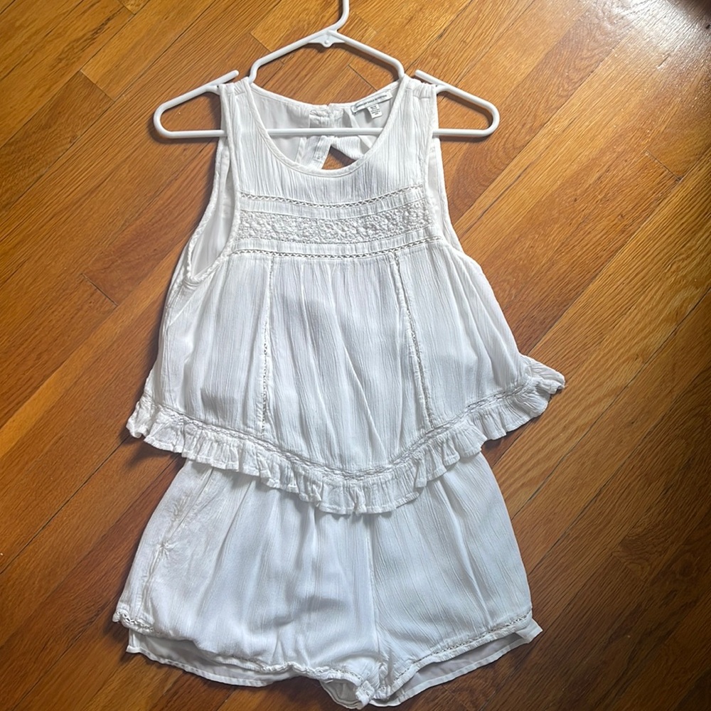 American Eagle open back romper